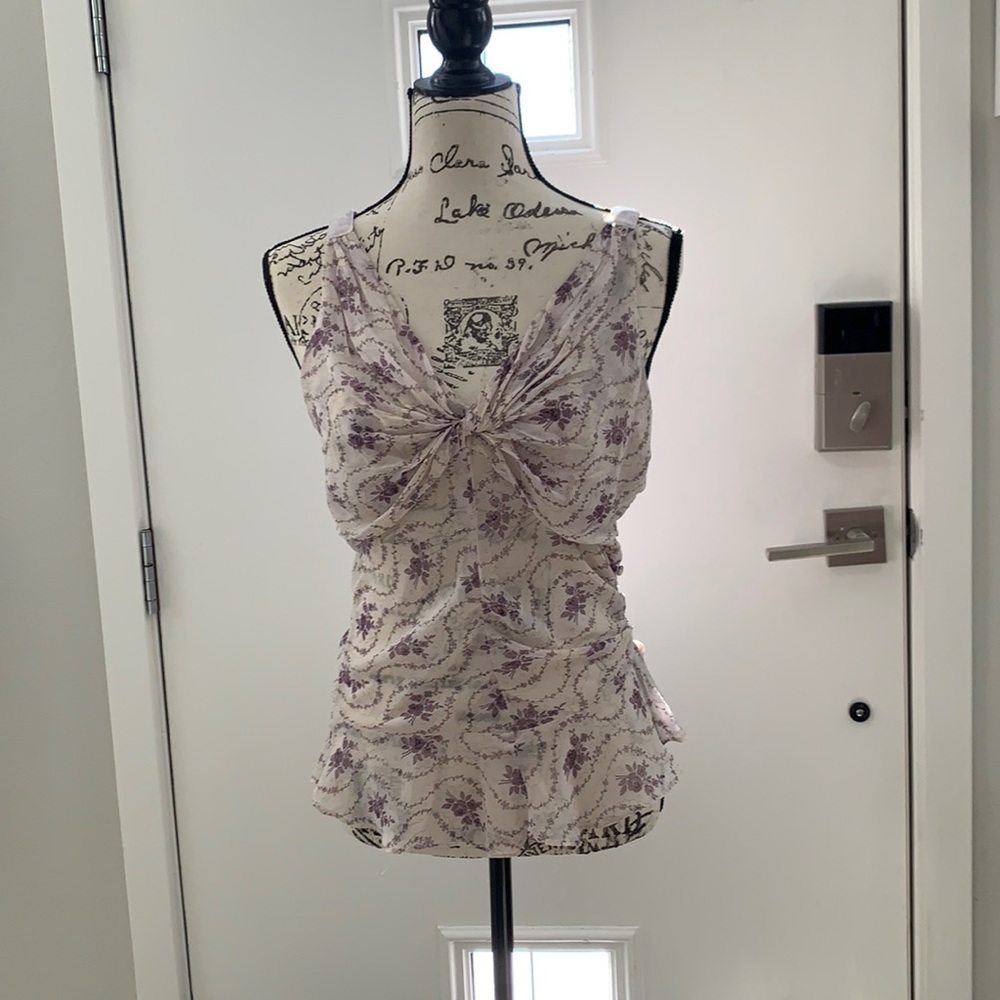 Express 100% Silk sleeveless blouse.